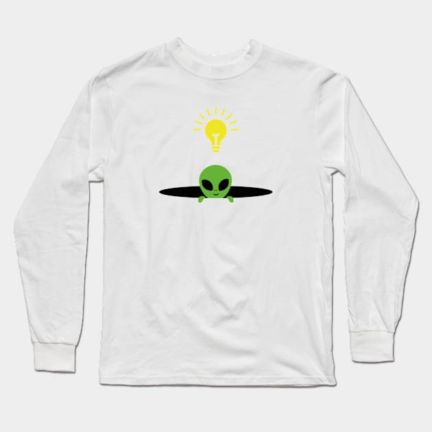 Minimal art with Alien Invasion idea Long Sleeve T-Shirt by KaVi